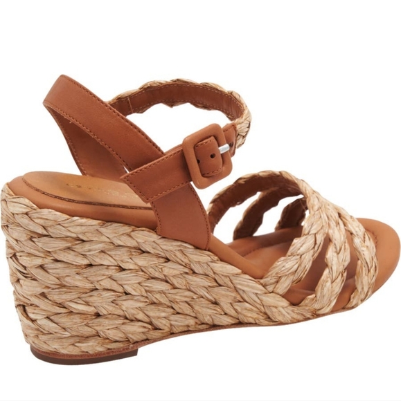 Andre Assous Milena Espadrille Wedge Sandal Designer Celebrity Luxury Leather 23 - Picture 4 of 13